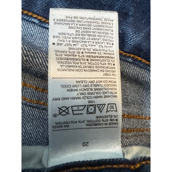 Old Navy Power Straight Womens Dark Wash Jeans Size 20 Cotton/Polyester Blend - Picture 5 of 11